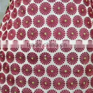 High Quality Guipure Cord Lace in Fabric Chemical African Lace Fabric Africa Dry Lace Dress thumbnail-2