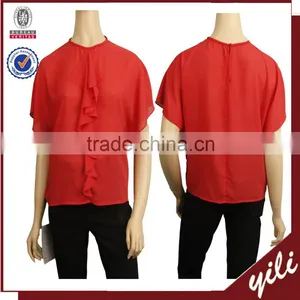 2016 S/S Short Sleeve Summer Red Women Clothes thumbnail-1