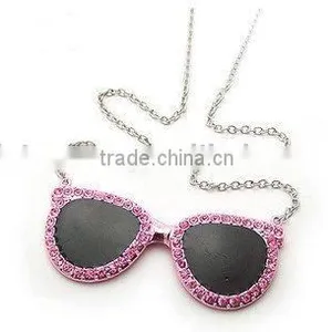 Jewelry, Alloy Rhinestones Enamel Glass Pendant Necklace thumbnail-1
