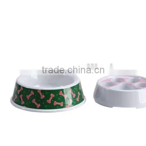 Anti-slip Round Divided Melamine Pet Bowl thumbnail-1