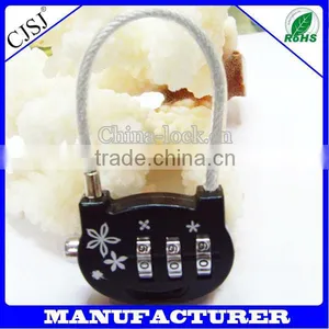 CH-011 Love Retractable 3-digit Cable Lock for Luggage thumbnail-1