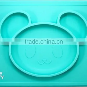 Custom Food Grade Baby Silicone Placemat Plate thumbnail-1