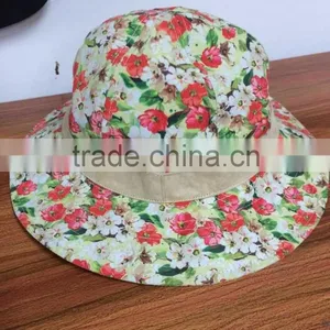 Colorful Floral Designer Printed Custom Bucket Hat thumbnail-3