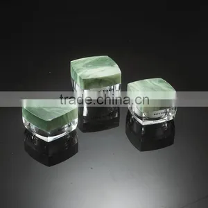 Dark Green Grain Pattern Cosmetic Packaging Square Cream Jar thumbnail-1