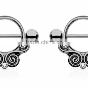 316L Surgical Steel Nipple Shields Rings Body Jewelry thumbnail-5