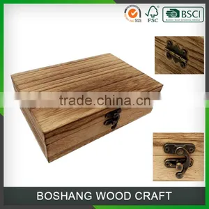 Cuatom Unpainted Storage Bill Tool Wood Box thumbnail-2