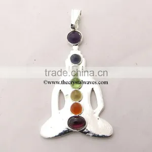 Buddha Chakra Metal Pendant thumbnail-1