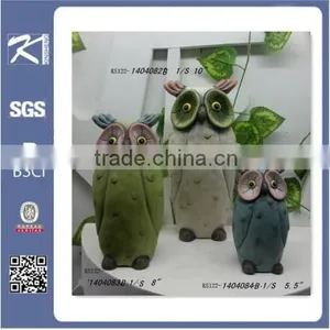 Funny Ceramic Owl Figurine Garden Decoration thumbnail-2