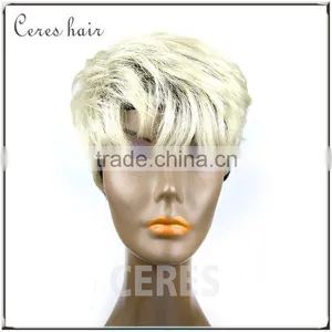 Japanese Fiber Blond 613 Synthetic Wig Full Lace Wig Top Quality Fashion Style Italian Wave thumbnail-4