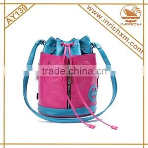 Korean Fashion Candy Color Drawstring Backpack Bucket Bag thumbnail-2