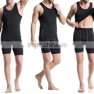 Mens Body Shaper Running Vest Sports Gym Tank Top Sleeveless Polyester Quick-dry Vest thumbnail-2