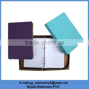 High Quality Custom 6 Ring PU Leather a4 Ring Binder Notebook thumbnail-2