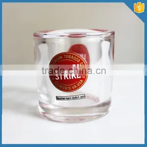 High Quality Short Decal Glass Tumblers for Candles thumbnail-3