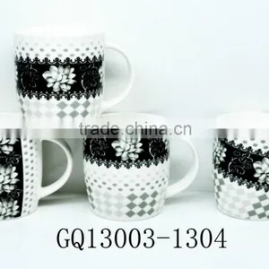340CC Beer Fine Bone China Mug Round Shape With Printed and Bulk Packing Cheap Sale thumbnail-5