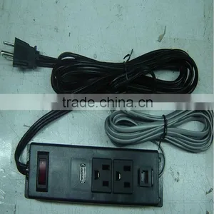 American 2 Outlets Socket With USB&ON/OFF Switch&RJ11 thumbnail-1