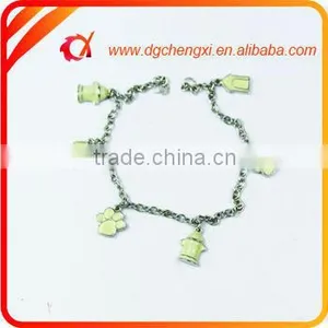 2014 Latest Yellow Bracelet Sole And House Shaped Charms thumbnail-1