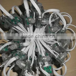 DC5V Input WS2811 Pixel Node,50pcs a String,injection Molding Type;with All WHITE Wire thumbnail-1