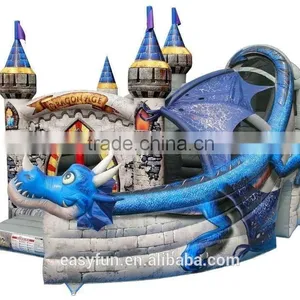 High Quality With Cheap Price 6M*8M*6M Dragon Inflatable Bouncer With Slide,inflatable Castle, Bounce House thumbnail-1