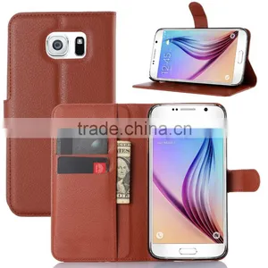 High Quality Leather Holster Card Wallet Folio Stand Flip Case Cover for Samsung GALAXY S7 Plus thumbnail-1