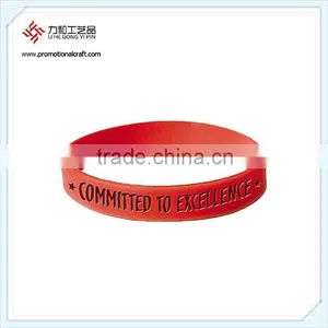 Committed To Excellence Personalized Silicone Plastic Bracelet thumbnail-1