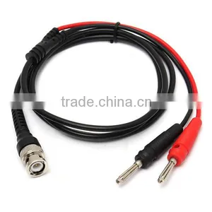 Pure Copper BNC Q9 To Dual 4mm Banana Plug With Test Leads Probe Cable thumbnail-1