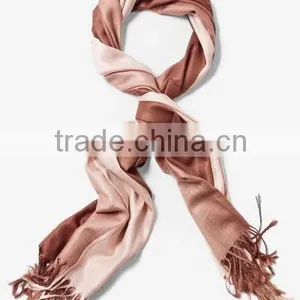 Brown Acrylic Gradient Rainbow Pashmina Scarf thumbnail-1