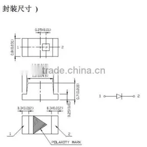 Blue Emitting Color 230mcd Smd Led 0603 1608 LED thumbnail-2