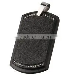 Stainless Steel Newest Style Sand Blast Dog Tag Pendant thumbnail-1
