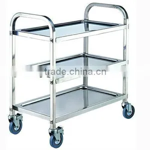 Stainless Steel Three-layers Dining Cart (square Tube) thumbnail-1