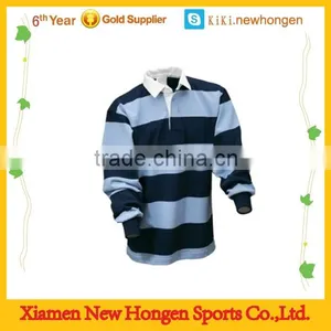 Custom High Quality Rugby Jersey Striped Polyester Jersey Wholesale thumbnail-1