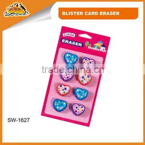 8pcs Different TPR Love Shape Eraser Set in Blister Card thumbnail-1
