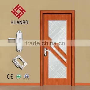Newest Mdf Pvc Door Office Wood Door Interior Doors With Frosted Glass thumbnail-1