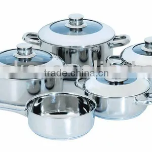 9 Pcs Stainless Steel Cookware Set thumbnail-1