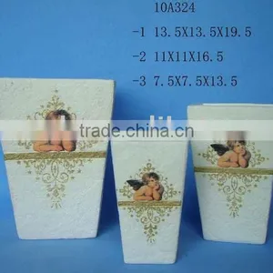 Xmas Terracotta Flower Vase thumbnail-1