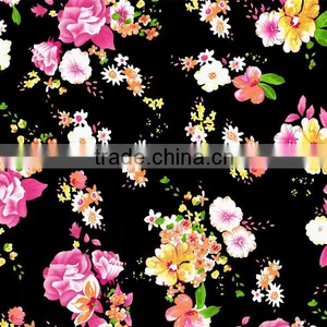 Rayon Printed Fabric 30s*30s Beautiful Flowers thumbnail-1