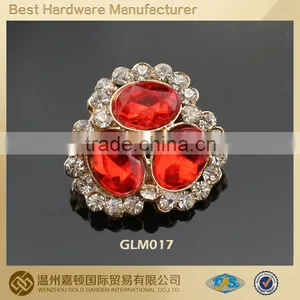 Red Jewelry Decoration Rhinestone Sewing Buttons for Garments thumbnail-1