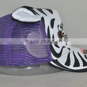 Guangzhou Hat Factory Professional Custom 100% Cotton Cute Cartoon Hippo Shape Trucker Cap thumbnail-4
