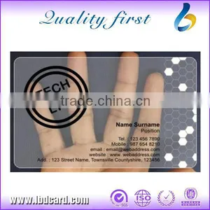 Hot Sell Blank PVC Business Cards / NFC Transparent Cards thumbnail-2