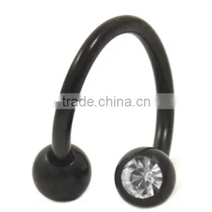 Titanium Rainbow Eyebrow Ring Twister Piercings Jewelry thumbnail-1