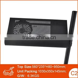 Pivot & Tilt Top Adjustable Overbed Bedside Laptop Eating Folding Multi Table thumbnail-2