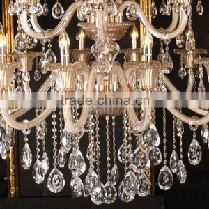 Cognac Glass Plate Arabic Style Candle Chandelier thumbnail-4