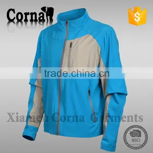 Latest Fashion Trends Blue Waterproof Sportswear Mens Parka Jacket thumbnail-1