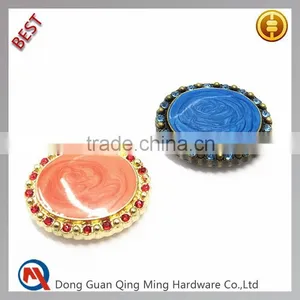 2015 Oval Decorated Metal Shank Button For Cloting thumbnail-1