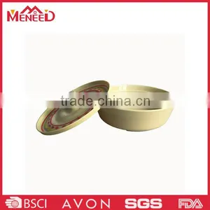 SGS Certificated Bargain Price Round Shape Serve Ware Ceramic-like Plastic Bowl With Lid thumbnail-1
