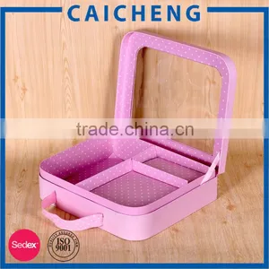 Exquisite Clear Plastic Cardboard Suitcase Baby Gift Box thumbnail-1