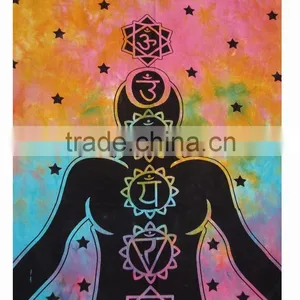 Tapestry Indian Throw Cotton Bedspread Twin Bedspread Manufacturer Home Furnishing Wall Decor Yoga Meditation Mantra Mat thumbnail-3