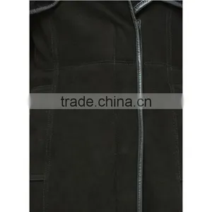 Ladies' Full Lambskin Suede Jacket With Fox Fur Collar and Cuffs thumbnail-6
