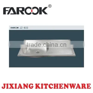 90*45CM Layon Stainless Steel Kitchen Sink With Drainboard thumbnail-1