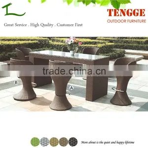YH-8202 All Weather Rattan Furniture Cheap Bar Stool Sets thumbnail-1