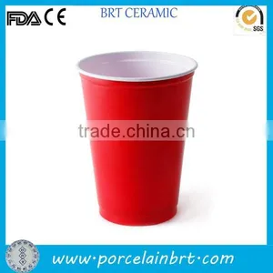 High Quality Ceramic Simple Shaping Red Party Cup thumbnail-1
